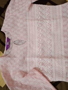 Pretty Pink Chikankari Kurta