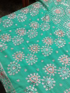 Party Wear Saree With Stitched Blouse