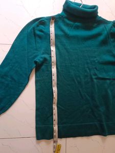 Teal Turtleneck Sweater