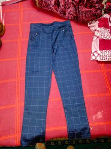 Blue Plaid Checkered Pants