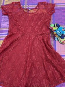 Red Lace Blouse
