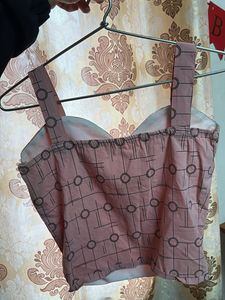 Pink Patterned Casual Top