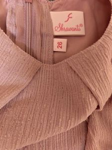 New Chic Pink A-Line Dress with Belt