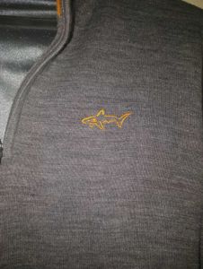 Men's Grey Quarter Zip Sweater