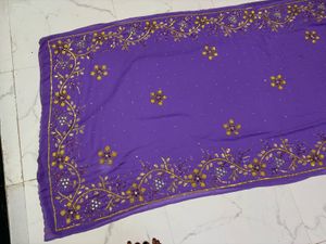 Beautiful handwork heavy  Saree