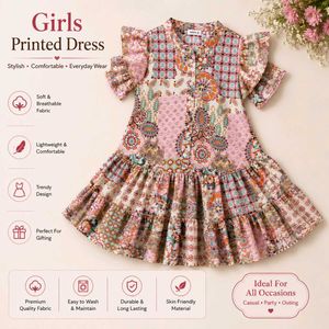 Boho Print Button-Down Kurta with belt