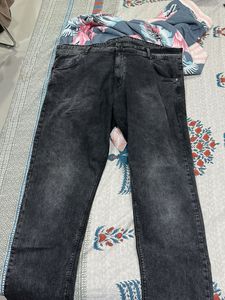 Stylish Washed Black Denim Jeans
