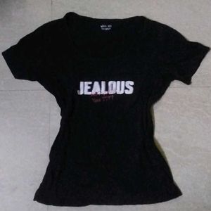 Black "JEALOUS" Graphic T-Shirt