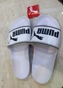 Puma White Slide Sandals