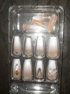 Elegant peach Press-On Nails