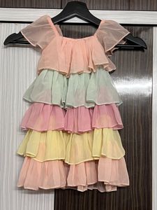 Colorful Ruffle Dress
