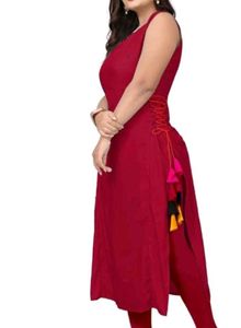 Women Vescon Rayon Straight Kurta