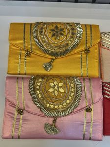 4 Combo- Elegant Embroidered Clutches (Set)