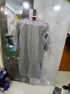 Striped Kurta - Classic Greye &amp; White