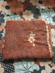 Beautiful Printed Saree with Embellishments