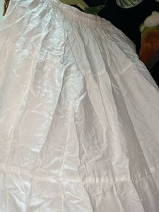 Flowy White Tiered Maxi Skirt