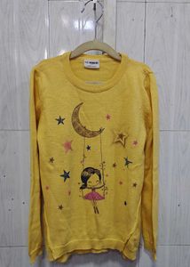 LC Waikiki Girls Yellow Knit Pullover Sweater