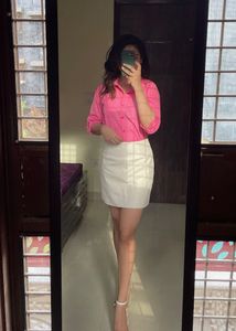 Chic Pink Collared Shirt