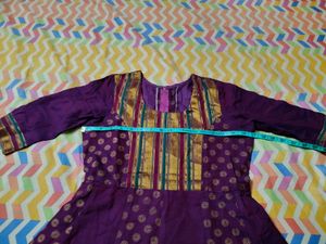 Elegant Purple Anarkali Dress