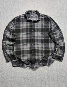 EQ:IQ SportBlack & Grey Plaid Corduroy Shirt