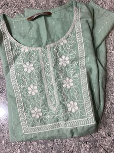 Stylish Green Embroidered Kurta