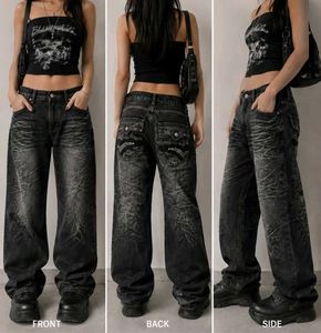Unisex Distressed Wide Leg Jeans