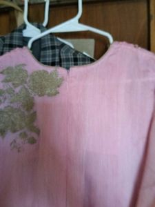 Beautiful Pink Embroidered Ethnic Gown