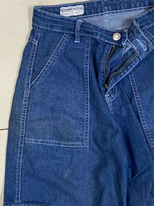 Blue Denim Cargo Pants