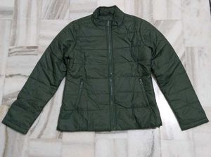 olive green puffer jacket