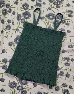 Smocked Green Top