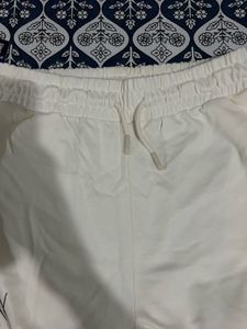 Cream Wide Leg Sweatpants