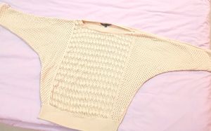 cream knitted tope