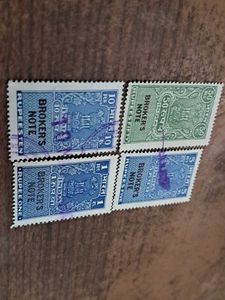 4 brokers note fiscal stamps
