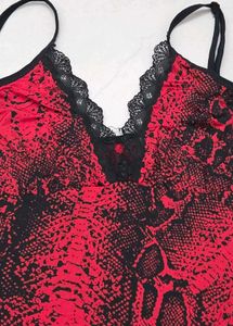 Satin Snake Print Pajama Set