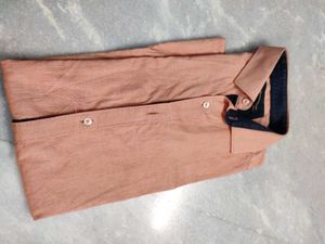 Men's Casual Peach Shirt