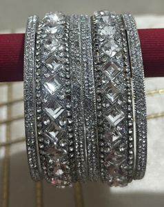 Sparkling Crystal Bangles Set