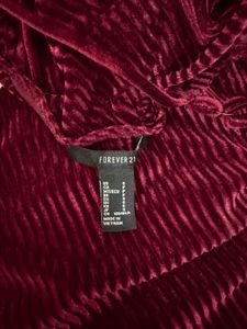 Forever 21 Velvet Striped A-Line Mini Dress