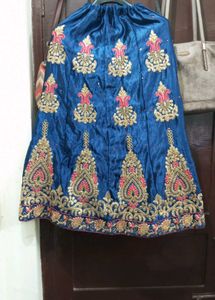 Embroidered Blue Ethnic Set