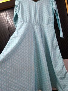 Chic Sky Blue Printed Kurti Set with pant