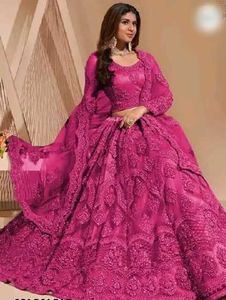 Stunning Pink Embroidered Lehenga Choli