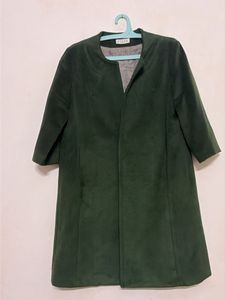 ELLE Soft Wool Stylish Green Coat