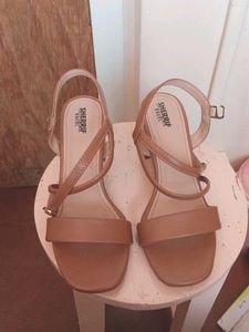 Stylish Brown Block Heel Sandals