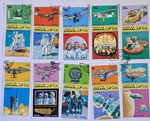 Vintage OMAN Space Exploration Stamps CTO