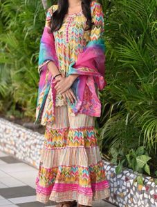 Vibrant Ethnic garara Set with Dupatta