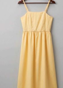 Sunny Yellow Midi Dress