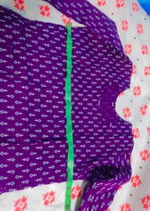 Purple Patterned Kurti
