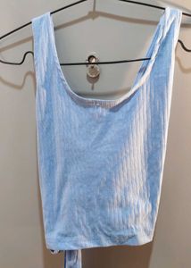 Ribbed Baby Blue Tank Top