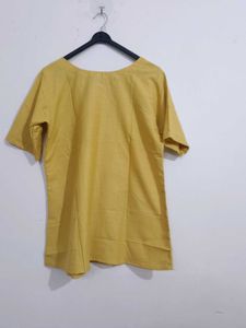 Yellow Kurta with Cute Print