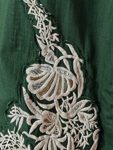 New Bottle Green patch work kurta
