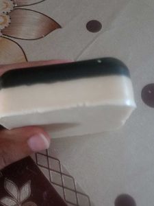 Homemade two layer multani and charcoal soap